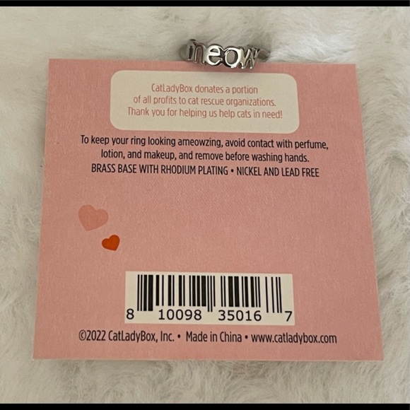 Meow 😻 Trifecta of Cat Lady Items Necklace, Ring and Small Pink Bag - Picture 5 of 11